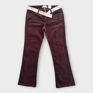 Vintage Y2K Old Navy Brown Stretch Velour Pants Size 8 Deadstock NWT Low Rise